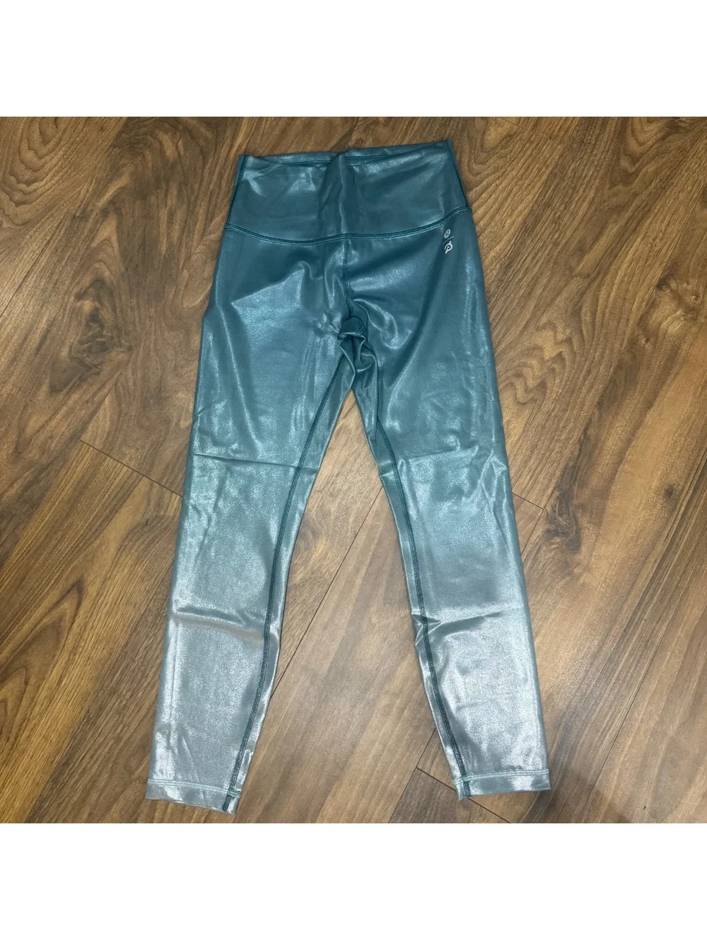 Lululemon x Peloton Wunder Under Shine Leggings Women’s Size 8 Green High Rise